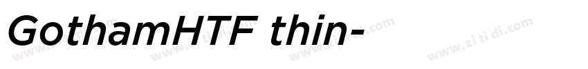 GothamHTF thin字体转换
